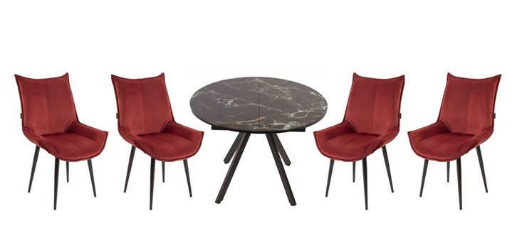 Набор мебели стол Олимп, 4 стула Осло в Омске - изображение