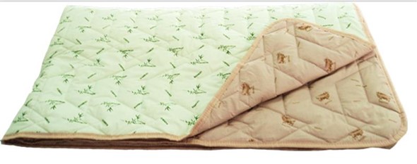 Одеяло «Зима-Лето», ткань: тик, материалы: бамбук/верблюжья шерсть в Омске - изображение