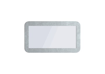 Зеркало прямоугольное Люкс, Флок Бентли светло-серый в Омске