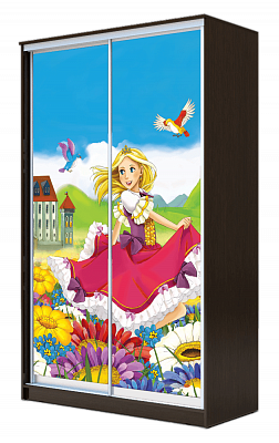 Детский шкаф-купе ХИТ 23-4-12-77-11, Принцесса, венге в Омске - изображение
