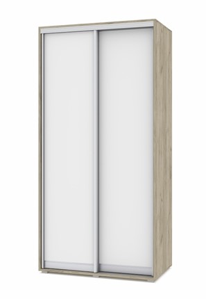 Шкаф-купе 2-х створчатый О41, Серый дуб - Белый в Омске - изображение