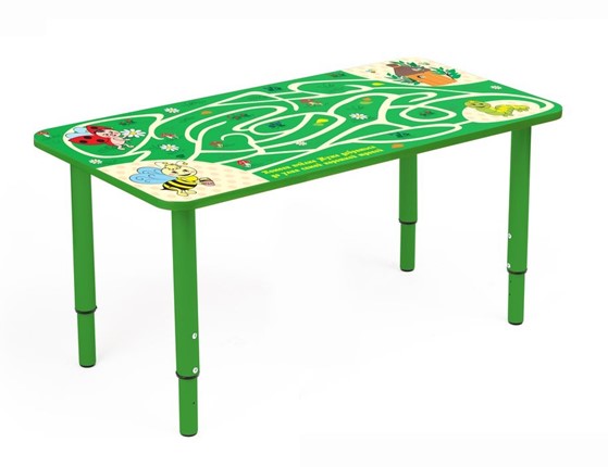 Растущий стол Насекомые (Бежевый,Зеленый) в Омске - изображение
