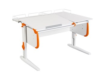 Детский стол-трансформер 1/75-40 (СУТ.25) + Polka_z 1/600 (2шт) белый/серый/Оранжевый в Омске