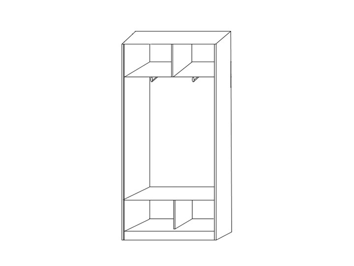 Шкаф 2-х дверный 2200х1200х420 с одним зеркалом ХИТ 22-4-12/2-15 Дуб Млечный в Омске - изображение 1