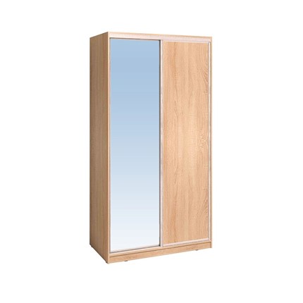 Шкаф 1200 Домашний Зеркало/ЛДСП, Дуб Сонома в Омске - изображение