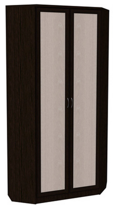 Шкаф распашной 401 угловой со штангой, цвет Венге в Омске - изображение