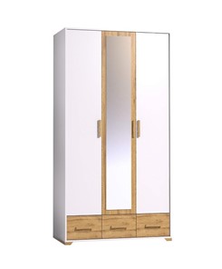 Шкаф для одежды Айрис 444, Белый-Дуб золотистый в Омске