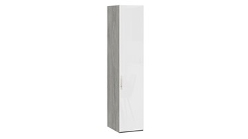 Шкаф одностворчатый Эмбер СМ-348.07.001 (Дуб Гамильтон/Белый глянец) в Омске