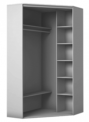 Шкаф угловой 2200х1103х1103, ХИТ У-22-4-11, белая шагрень в Омске - изображение 1
