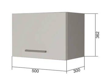 Навесной шкаф В350, Белое гладкое Ламарти/Антрацит в Омске