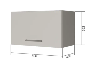 Кухонный шкаф В360, Белое гладкое Ламарти/Антрацит в Омске