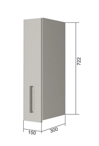 Кухонный шкаф В7 15, Сатин/Антрацит в Омске