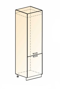 Шкаф-пенал под холодильник Бостон L600 (2 дв. гл.) в Омске