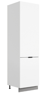 Шкаф-пенал Стоун L600 под холодильник (2 дв.гл.) (белый/джелато софттач) в Омске