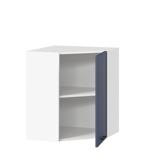 Угловой кухонный шкаф Индиго ЛД 298.610.000.116, Белый/Тёмно-синий в Омске - изображение 1