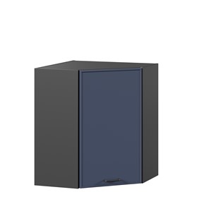 Шкаф угловой настенный Индиго ЛД 298.610.000.158, Чёрный/Тёмно-синий в Омске