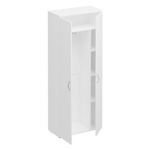 Шкаф для одежды с дополнением Комфорт КФ, белый премиум (80x38x200) К.531 ДШ в Омске