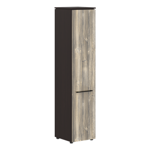Шкаф колонка с глухой дверью MORRIS  Дуб Базель/Венге Магия MHC 42.1 (429х423х1956) в Омске