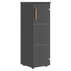 Шкаф колонна средний со стеклянной правой дверью FORTA Черный ГрафитFMC 40.2 (R) (399х404х801) в Омске