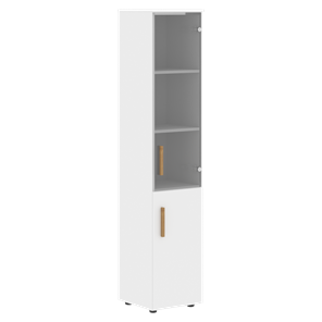 Высокий шкаф колонна с дверью FORTA Белый FHC 40.2 (L/R) (399х404х1965) в Омске