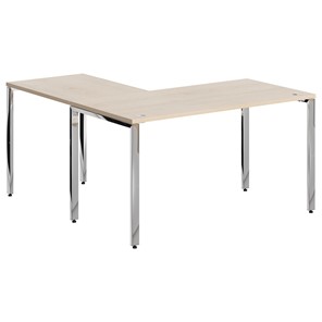 Письменный угловой  стол для персонала правый XTEN GLOSS  Бук Тиара  XGCT 1415.1 (R) (1400х1500х750) в Омске