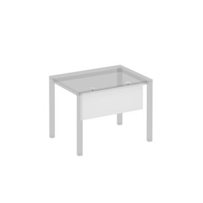 Экран стола защитный (ДСП) с кронштейнами для стола 100 на белом металлокаркасе Комфорт КФ, белый премиум (85x3.2x1.8) К.Б1 810 в Омске