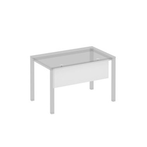 Экран стола защитный (ДСП) с кронштейнами для стола 120 на белом металлокаркасе Комфорт КФ, белый премиум (120x3.2x1.8) К.Б1 812 в Омске