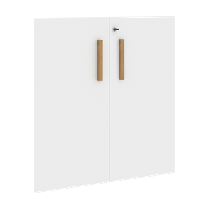 Двери для шкафов низкие с замком FORTA Белый FLD 40-2(Z) (794х18х766) в Омске