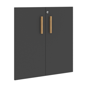 Низкие двери для шкафов с замком FORTA Черный ГрафитFLD 40-2(Z) (794х18х766) в Омске