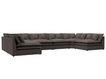 П-образный диван Лига-040, Амур коричневый (рогожка) в Омске