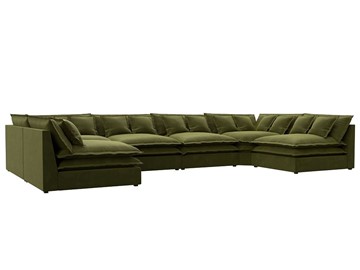 П-образный диван Лига-040, Зеленый (микровельвет) в Омске