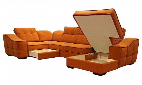 Угловой диван N-11-M (П1+ПС+УС+Д2+Д5+П1) в Омске - изображение 1
