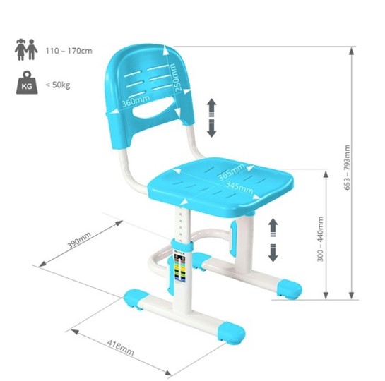 Детский растущий стул SST3 Blue в Омске - изображение 4