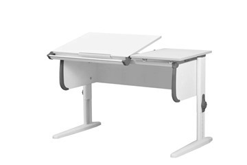 Детский стол-трансформер 1/75-40 (СУТ.25) белый/белый/Серый в Омске - изображение 1
