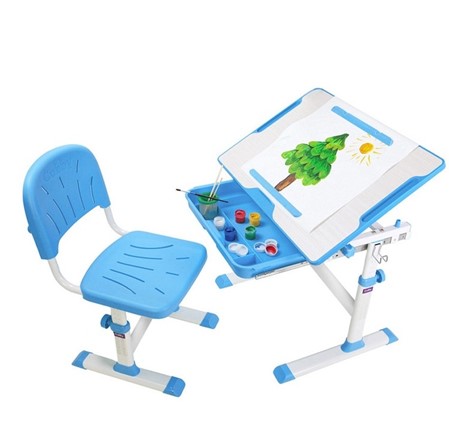 Растущая парта + стул Karo Blue в Омске - изображение