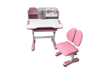 Растущая парта и стул Vivo Pink FUNDESK в Омске - предосмотр 3