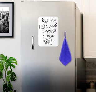 Доска магнитно-маркерная на холодильник BRAUBERG, 30х21 см с маркером, магнитом и салфеткой в Омске - предосмотр 2