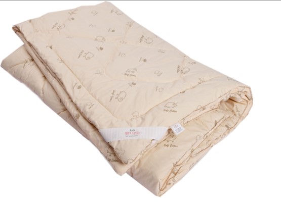 Стеганое одеяло ОВЕЧЬЯ ШЕРСТЬ в упаковке п-э вакуум в Омске - изображение